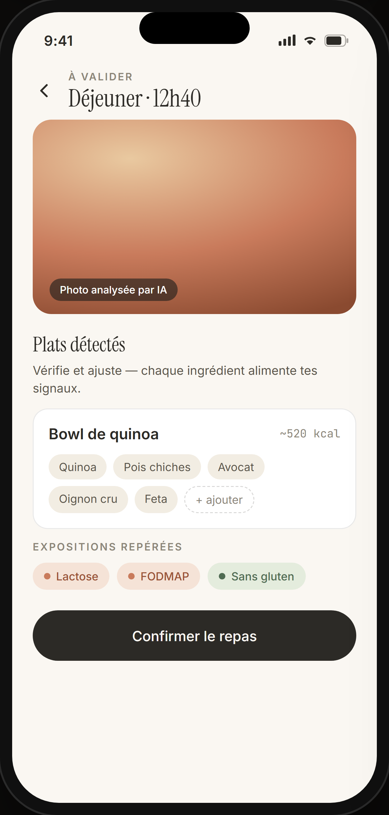Digestio — Capture repas